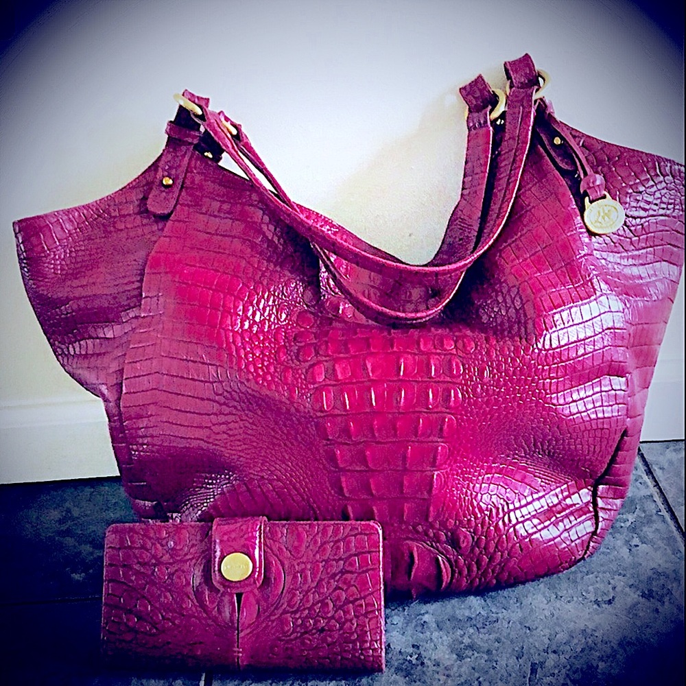 Genuine Brahmin x Large Bag with matching wallet